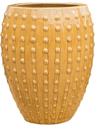 Baq Hochwertiger In-/Outdoor Blumentopf Laos Emperor ø 54 cm/Höhe 67 cm, Senfgelb