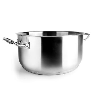 Lacor Casseruola Lacor In Acciaio Inox Da 40 Cm Senza Coperchio Adatta A Tutti I Piani Cottura Capacit&agrave; 19,5 L Lavabile In Lavas