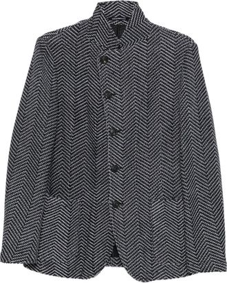 Emporio Armani Giacca con motivo a zigzag - Nero