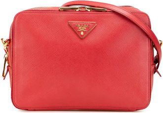 Prada Pre-owned Prada Saffiano Double Zip Crossbody VLZC3ASSWEHM7P3Y