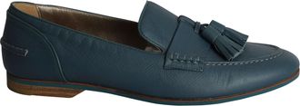 Lanvin Tassel Loafers in Blue Leather