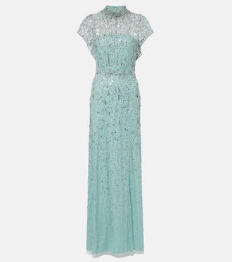 Jenny Packham Crystal Drop embellished gown