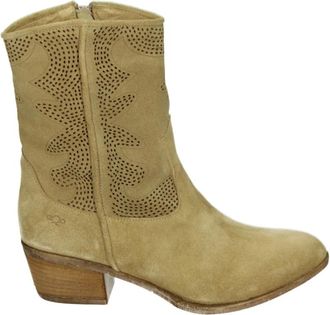 Aqa Aqa, Schoenen, Dames, Beige, 39 EU, Leer, A8898 Enkelboot