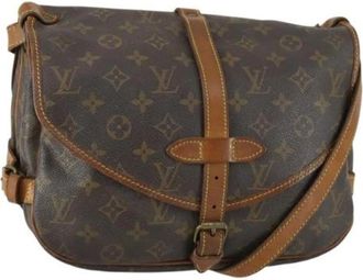 Louis Vuitton Pre-owned Cross Body Bags, female, Brown, Size: ONE SIZE Pre-owned Canvas Cross Body Bag