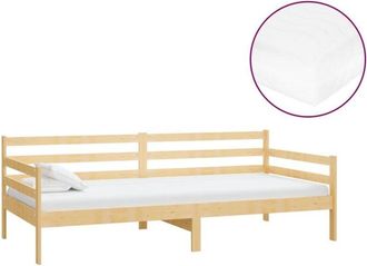 vidaXL Sof&aacute; Cama Con Colch&oacute;n Madera De Pino Maciza 90x200 Cm Vidaxl