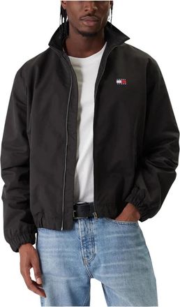 Tommy Jeans Waterafstotend Jas met Rits - Heren - Regenjassen - Zwart - M - Polyester - Jassen