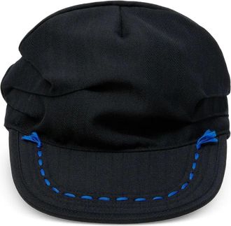 Ader Error stitched-brim baseball cap - unisex - Wool/Polyester/Polyester/Cotton - M - Black