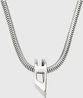 Diesel Stainless Steel Chain Necklace - Necklaces - Unisex - Silver