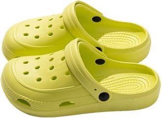 Generic Hole Shoes Ladies Wear Slippers Summer Home Shoes Couple Eva Slippers(Green,44-45)