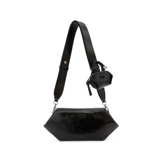 Ganni Bou Bag East/West Shine In Black