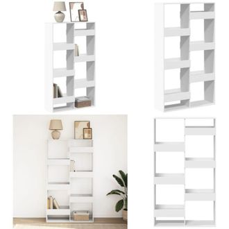 vidaXL Libreria Bianca 100x33x175 cm in Legno Multistrato - Libreria bianca - Scaffale in truciolato