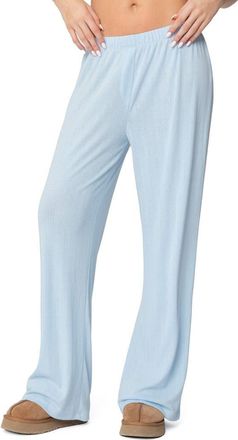 Edikted Ren Pointelle Pants in Light-Blue at Nordstrom, Size X-Large