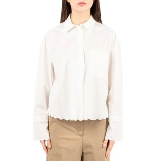 Max Mara Dames, Blouses & Shirts, Wit, Maat: S Katoen