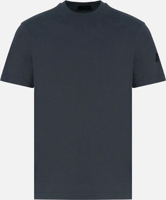 Moncler Mens BRANDED COTTON T SHIRT - Grey - Size: 38