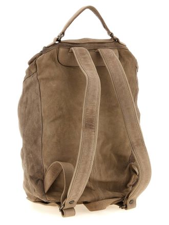 Giorgio Brato Wrinkled Lambskin Backpack - Taupe