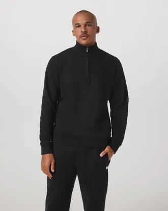 Vuori Clothing Seaside Half Zip Jacket | Black | Medium