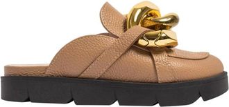 L37 Schoenen, Dames, Bruin, 36 EU, Leer, Unieke Mules