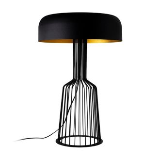 Wonderlamp L&aacute;mpara de mesa elegante negro y dorado de metal