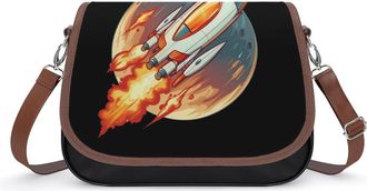 Generic Spaceship Crossbody Bags for Women Shoulder Messenger Bag Purse Handbags