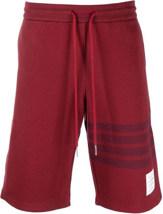 Thom Browne RWB striped shorts - men - Cotton - 0 - Red