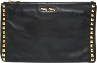 Miu Miu Pre-owned Clutches, female, Black, Size: ONE SIZE Pre-owned Clutch bag