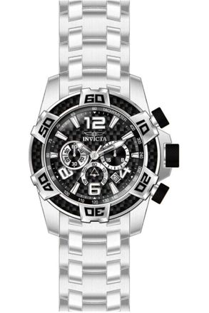 Invicta Pro Diver 51015 Herenhorloge - Quartz Uurwerk - Roestvrij Staal met Zwarte Wijzerplaat - 50 mm