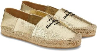Ferragamo Logo Leather Espadrille