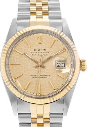 Rolex Pre-owned Rolex Datejust 36 Automatic Chronometer Champagne Dial Mens Watch 16013 CSJ