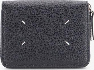 Maison Margiela Womens Wallet Four Stitches Black Leather & Purses