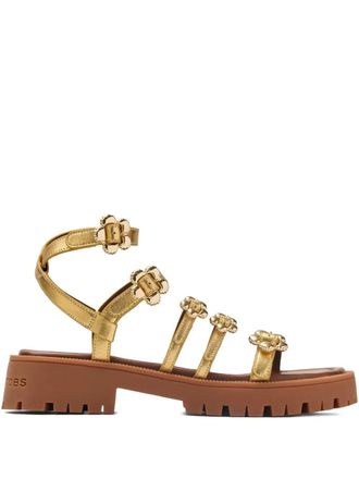 Marc Jacobs The Daisy metallic sandals - women - Calf Leather/Leather/Rubber - 41 - Gold