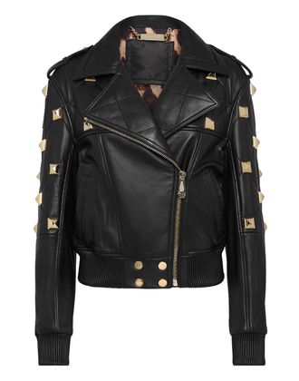 Philipp Plein Leren Bomber