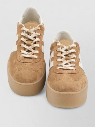 Hogan cool platform suede leather sneakers
