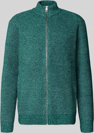 Tom Tailor Regular Fit Strickjacke mit Woll-Anteil in Dunkelgruen, Gr&ouml;&szlig;e XXXL