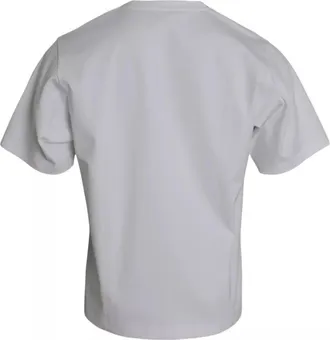 Dolce & Gabbana Mens White Cotton Round Neck Short Sleeve T-Shirt Nylon Elastane