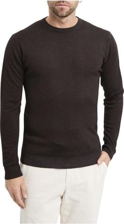 Daniele Fiesoli Trui met ronde hals - Heren - Ronde hals truien - Bruin - 3XL - Wol - Truien & Vesten