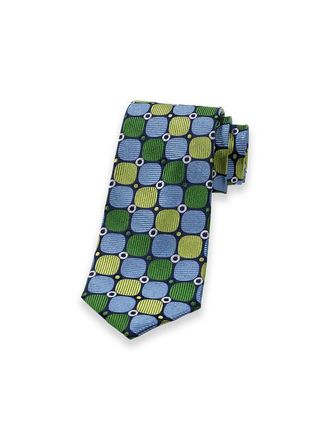 Paul Fredrick Patterned Woven Silk Tie in Green Multi at Nordstrom