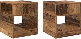vidaXL Mesa Auxiliar 2 Uds. Madera Vieja 40,5 X 40 X 45 Cm Vidaxl