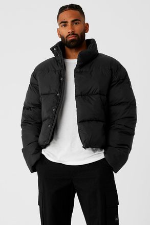Alo | Platinum Puffer Jacket in Black, Size: 2XL