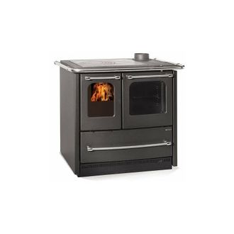Nordica Nordica - Stufa Cucina a legna in acciaio porcellanato con forno Easy Evo 2.0 - black