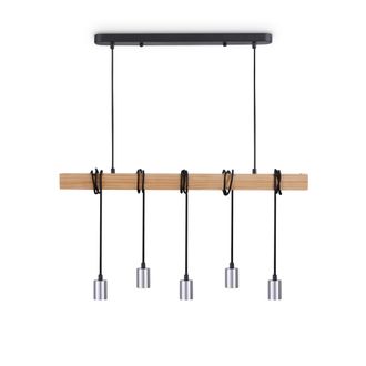 Paco Home Paco Home - L&aacute;mpara De Suspensi&oacute;n Colgante Sal&oacute;n Comedor Cocina Vintage E27 Cromo, L&aacute;mpara Colgante 5xe27