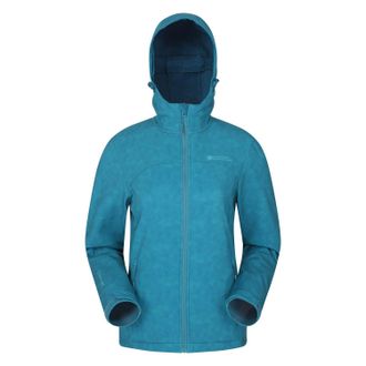 Mountain Warehouse Dames/Dames Exodus bedrukt waterafstotend softshell jack (Teal)