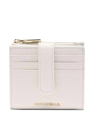 Coccinelle metallic logo wallet - Bianco