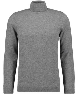 Ragman Rundhalspullover RAGMAN, Herren, Gr. 54, grau (grau, melange), 100% Cashmere, ohne Ausschnitt, Pullover Rundhalspullover