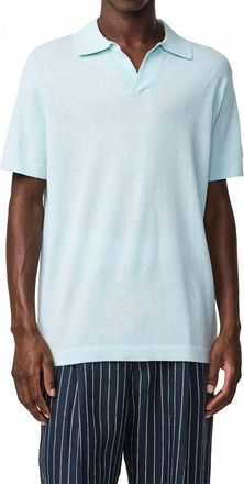 Nn.07 Ryan Short Sleeve Polo In Winter Sky
