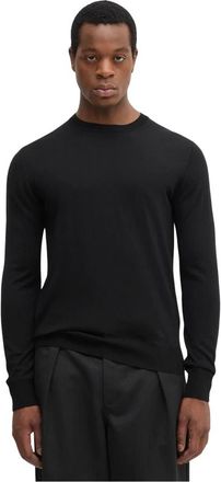 Emporio Armani Trui met ronde hals - Heren - Ronde hals truien - Zwart - XL - Wol - Truien & Vesten