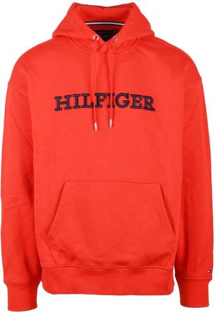 Tommy Hilfiger Hooded Sweatshirt - Heren - Hoodies - Rood - XL - Katoen - Hoodies & sweatvesten