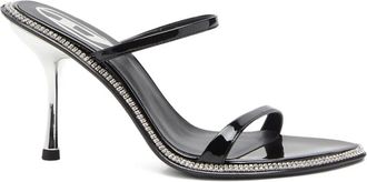 Diesel 90 mm stiletto sandalen verfraaid met kristallen - Zwart