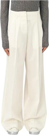 Golden Goose Dames, Broeken, Wit, Maat: 2XS Linnen