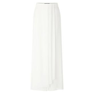 Marc Cain Willmar Wijde Broek - Dames - Broeken - Wit - Maat: XS Poliester