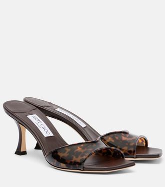 Jimmy Choo London Skye leopard-print TPU mules